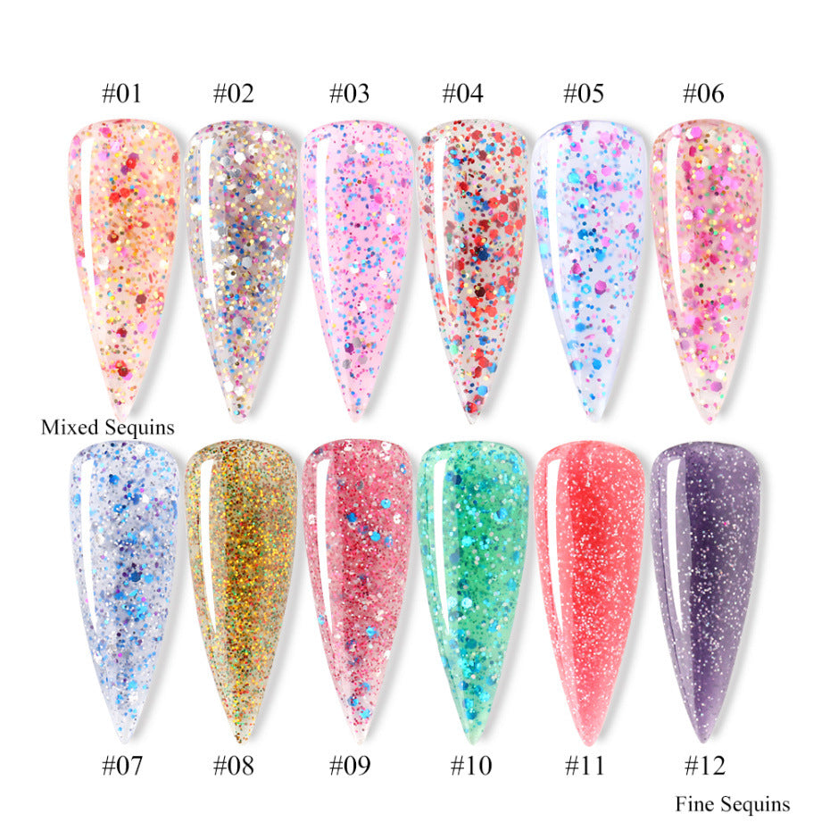 Neue Glitter Nail art Kristall Kleber